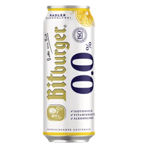 Bitburger Radler 0,0% Alkoholmentes 0,5 l dobozos sör