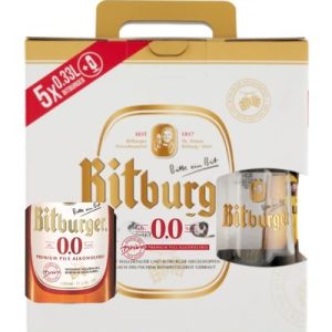 Bitburger Drive 0,0% Alkoholmentes sör pack (5x0,33 l üveg+1 pohár)