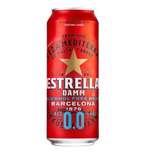 Estrella Damm 0,0% Alkoholmentes 0,5 l dobozos sör